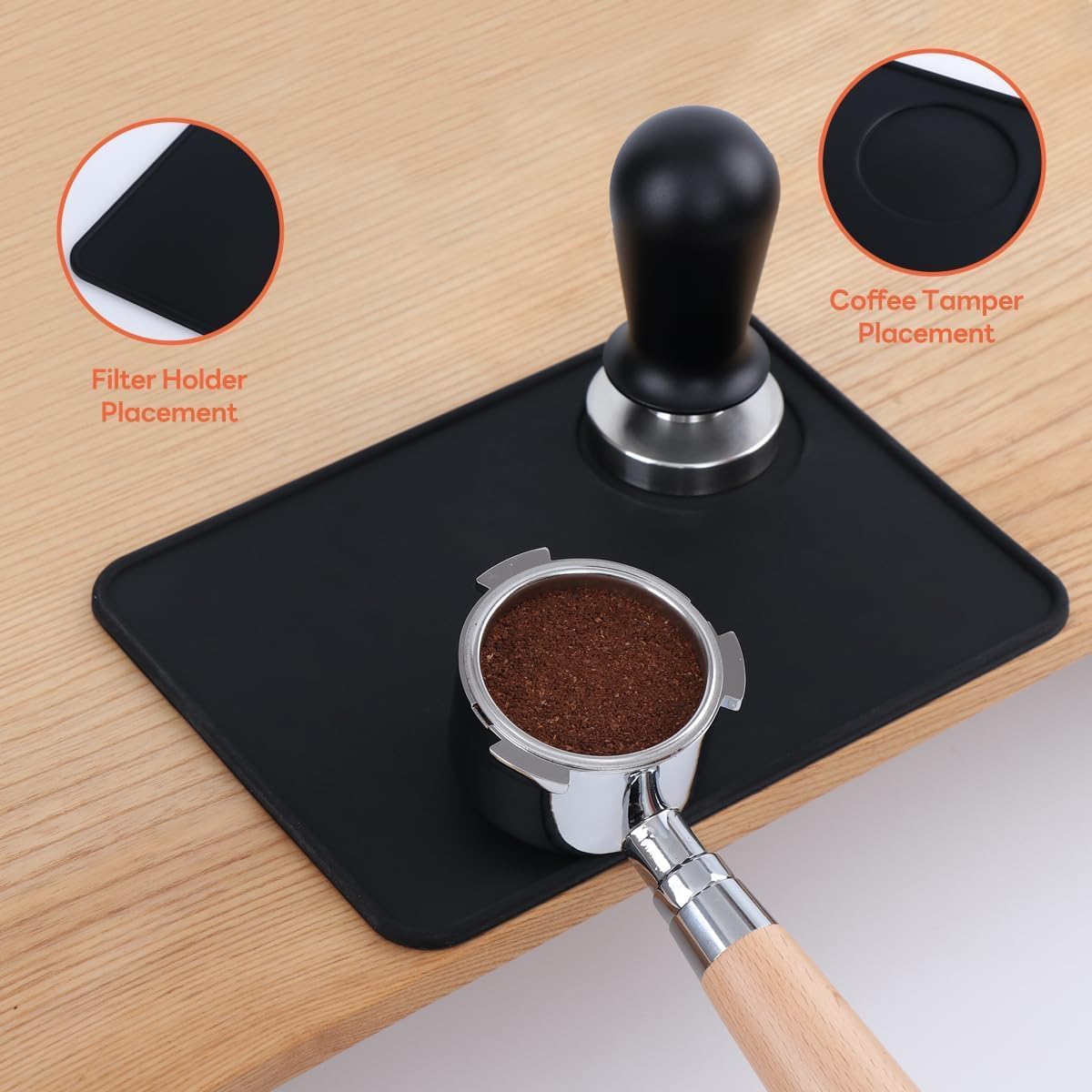 Tampermatte aus Silikon - Silikonunterlage für Siebträger - perfektes Barista Zubehör